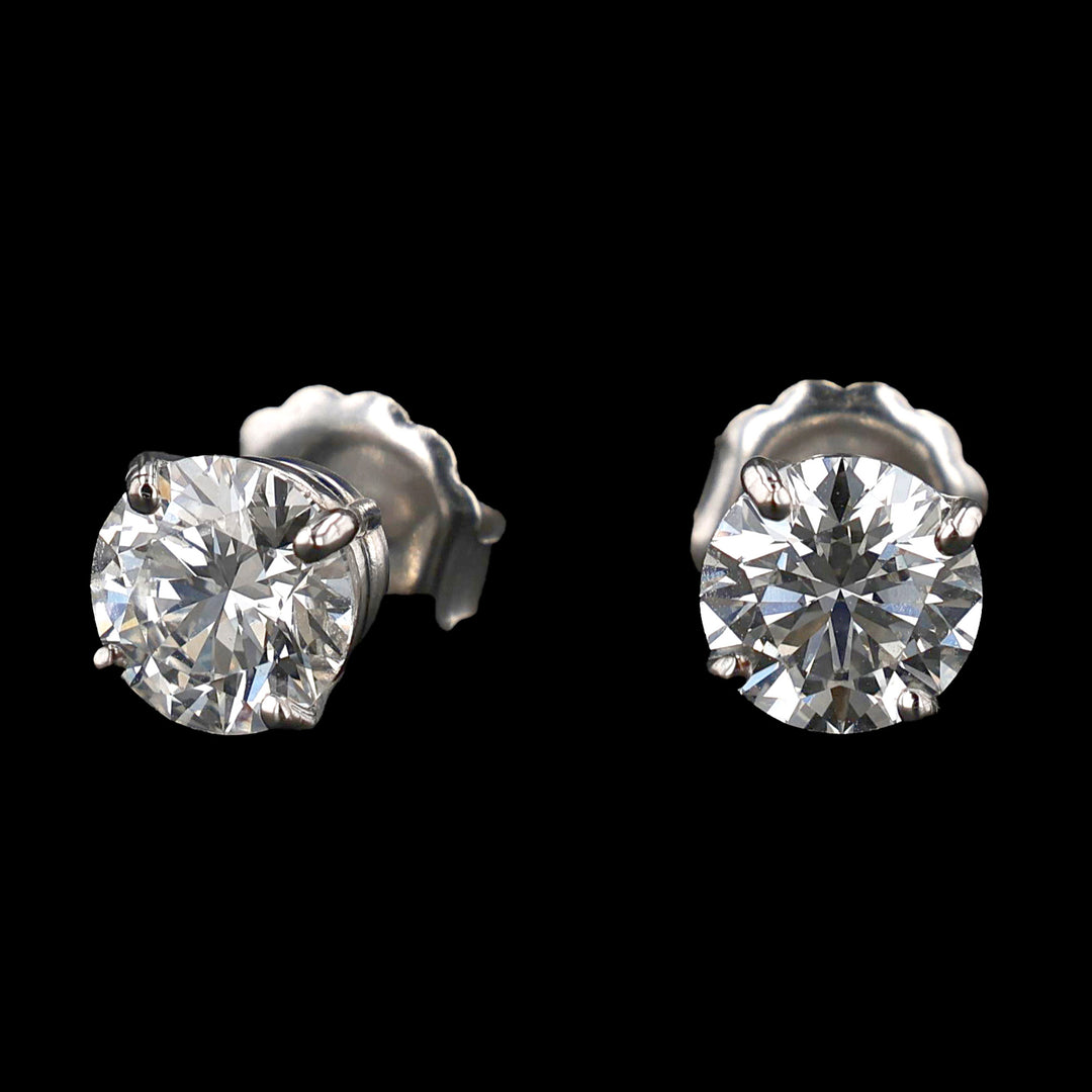 2.00 CTW 14k White Gold Diamond Studs | Artisan Diamond