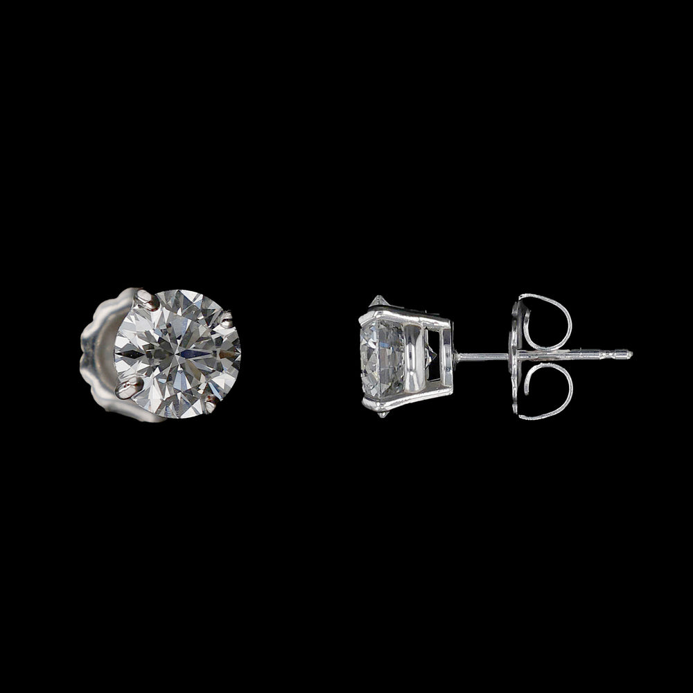 2.00 CTW 14k White Gold Diamond Studs | Artisan Diamond