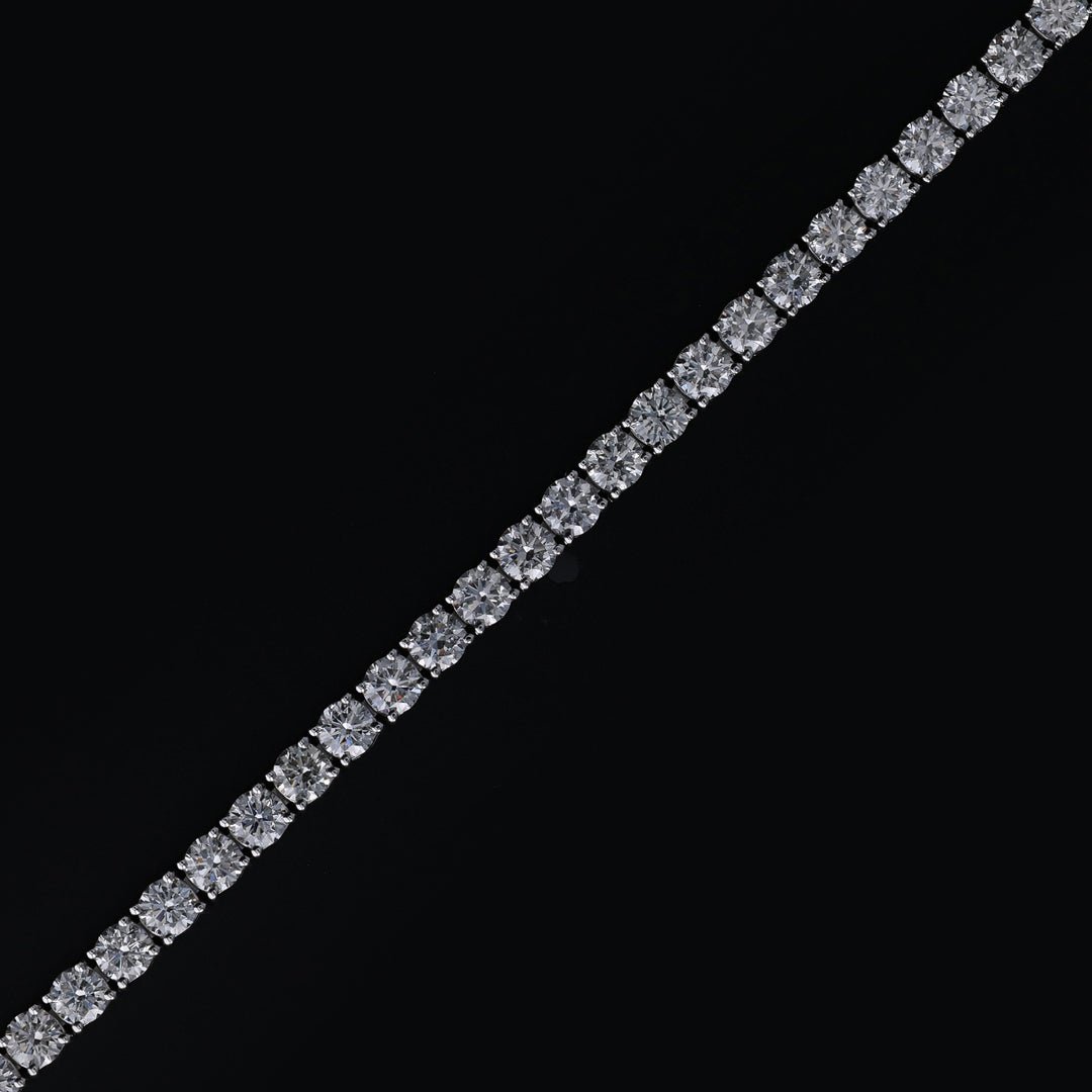 16" Tennis Necklace - 14k White Gold, 10.75 Carats, F/G VS, Natural Mined Diamonds | Artisan Diamond